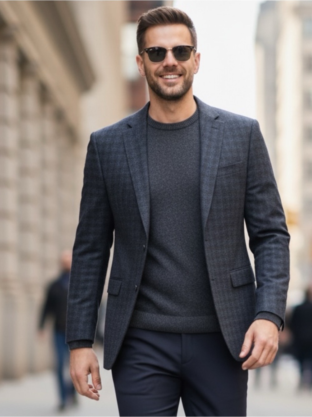 Jack Victor Blazer Charcoal Gray 43R Sports Jacket